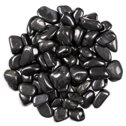 MSI Decorative Black Super Polished 0.75 in. to 1.25 in. Quartzite Pebbles 40 lb. Bag (Pallet/ 55 Bags)