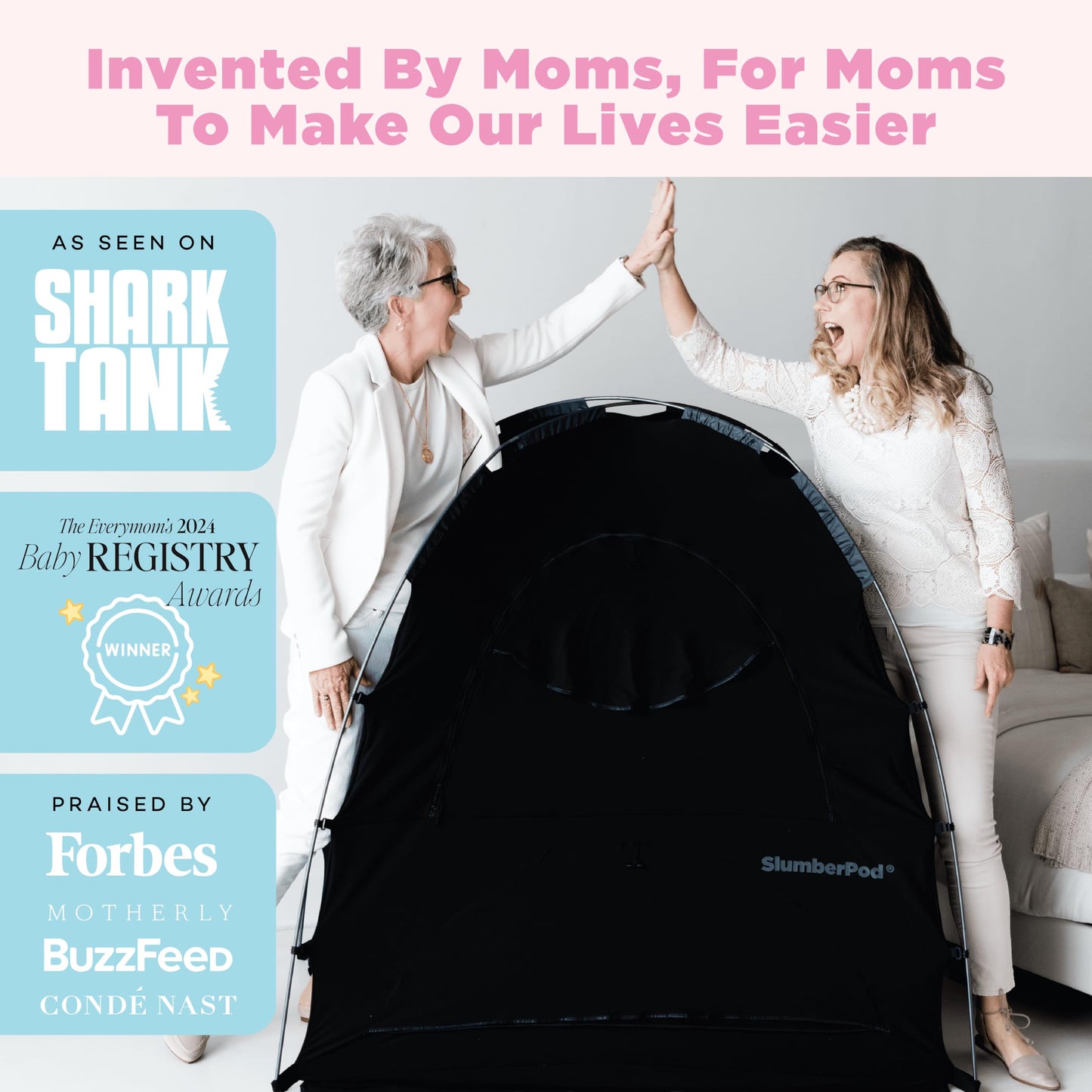 SlumberPod with Fan The Original Blackout Sleep Tent Travel Essential for Baby and Toddlers, Mini Crib and Pack n Play Cover, Sleep Pod with Monitor Pouch and Fan Pouch, Blocks 95%+ Light, Black