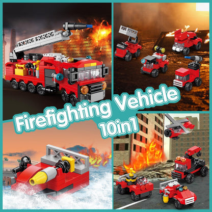 Sawaruita 30Pack Mini Cars Building Blocks Party Favors for Kids-Bulk Fire Truck,City Police Car,Construction Vehicle for Birthday Goodies Bag Easter Filling,Classroom Prizes for Boys 6-12