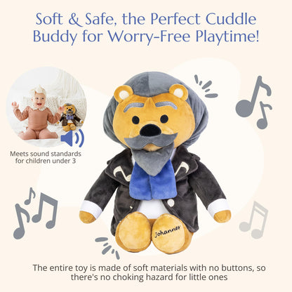 Brahms Virtuoso Bear – Dual-Mode Plush Toy with Music & Comfort Features, Plays 40 Mins of Classical Music & White Noise to Calm and Soothe Babies