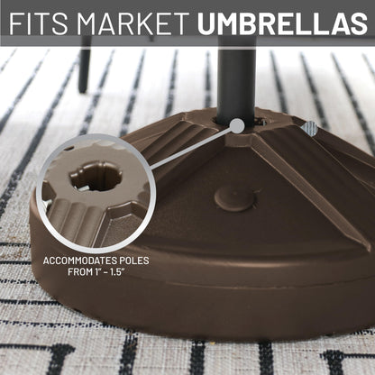 US Weight Durable Fillable Umbrella Base Designed to be Used with a Patio Table 3.5 pounds , Bronze