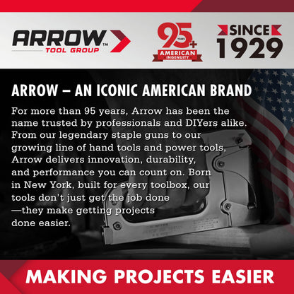 Arrow T55BL Staple Gun Kit, Heavy Duty Manual Stapler with 3750 Pieces T50 1/4", 3/8", 1/2" Staples, Soft Rubber Grip, for Upholstery Professional Projects