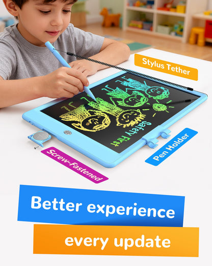 KOKODI LCD Writing Tablet, Gifts for 3 Years Old Boys and Girls，10 Inch Colorful Doodle Board Drawing Tablet, Erasable Reusable Electronic Drawing Pads, Educational and Learning Toys for Kids