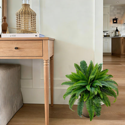 Senjie Artificial Boston Fern 2 Set 55 Branches Fake Ferns for Outdoors 32Inch Faux Plant for Home Living Room Office Decor