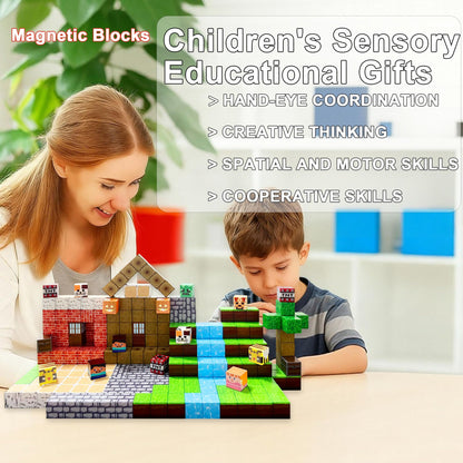MFR Magnetic Building Blocks 150PCS, Magnetic Blocks Toy Set for Kids, STEM Magnetic Construction Building Toys, Creative Learning Gift for Boys & Girls Ages 3–10
