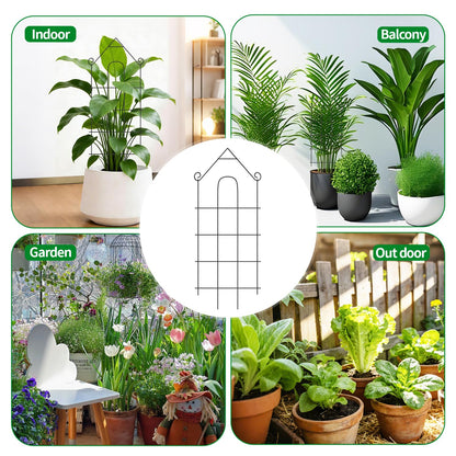 DOLEMODUO 32" Plant Trellis, 6 Pack Metal Garden Trellis for Potted Plants Indoor/Outdoor, Rust-Proof Sturdy Steel Trellis for Climbing Plants, Monstera, Tomatoes, Cucumbers