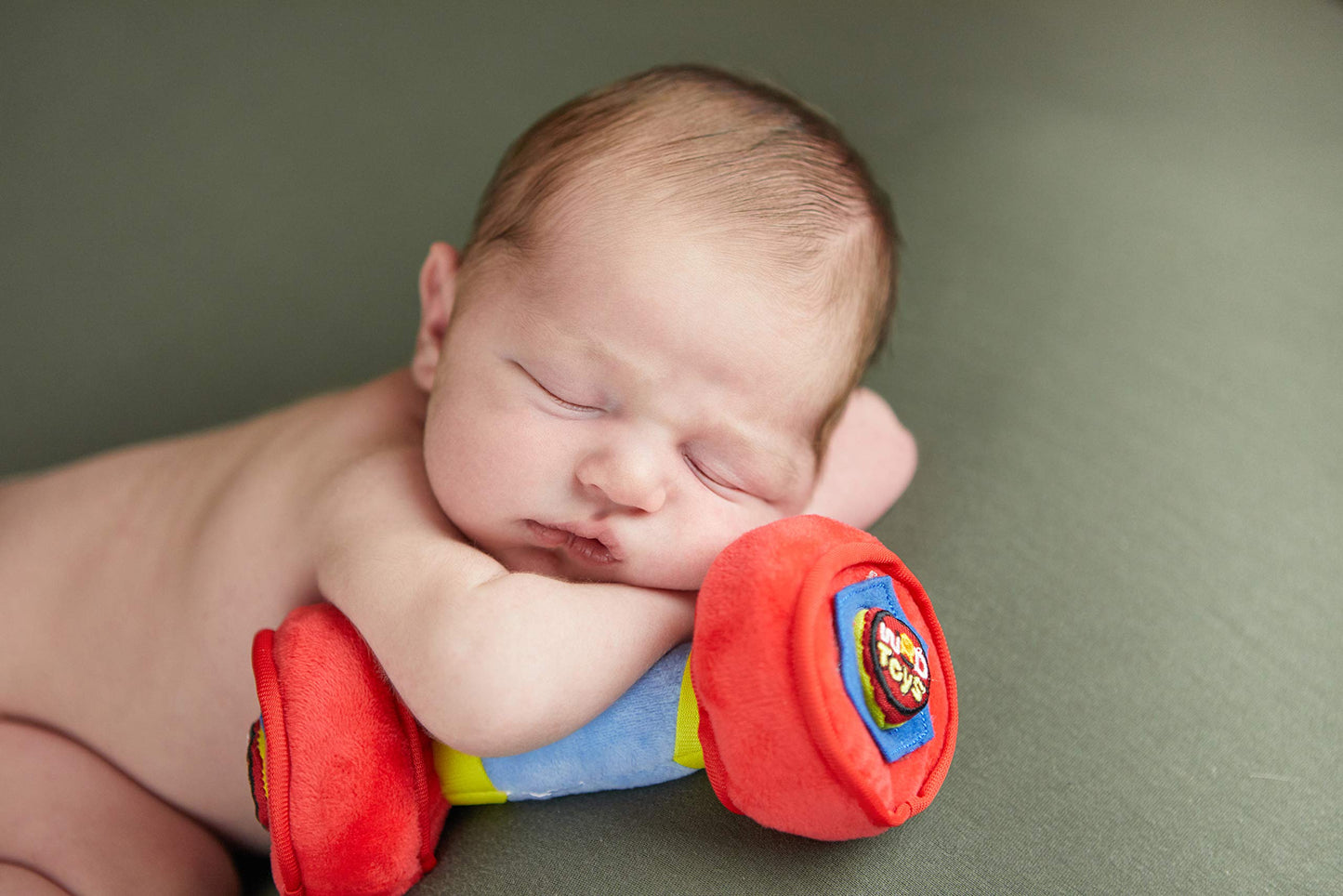 WOD Toys® Baby Fitness Plush Set with Rattles & Sensory Sounds - Safe, Durable Fitness Toys for Newborns, Infants and Babies 0+