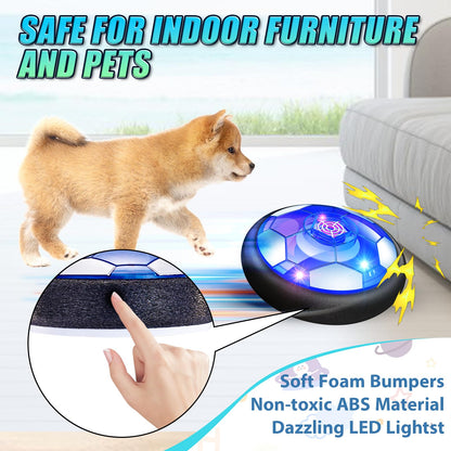 Linkowin Hover Soccer Ball for Kids - Rechargeable LED Air Power Football, Indoor/Outdoor Floating Hover Ball Toy, USB Charging Soccer Gifts for Boys & Girls Ages 3-12, Birthday/Holiday Presents