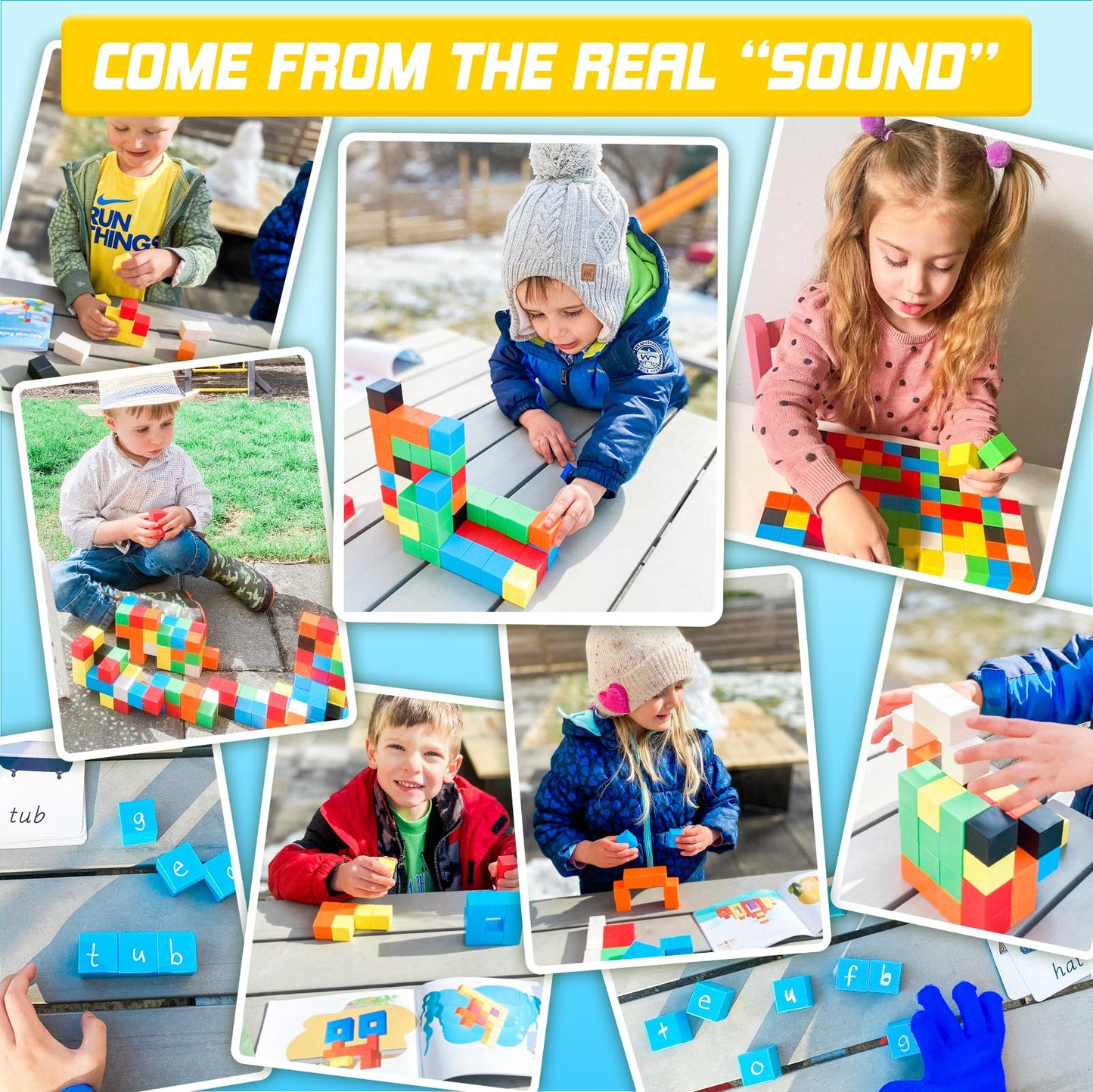 48PCS Magnetic Blocks for Toddlers Outdoor Toys, Large Magnetic Cube Toy for Sensory Montessori Education Preschool Magnet Toys for 3 4 5 6 Year Old Boys and Girls