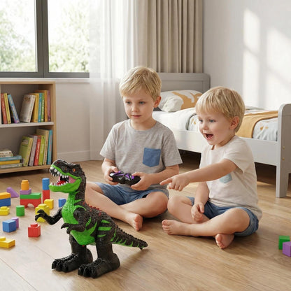 Remote Control Dinosaur Toy for Boys Kids 3-5 5-7 Years, RC Walking T-Rex Dino Robot Toy with Water Mist Spray, Lights and Sounds, Rechargeable Battery, 3 4 5 6 7 8 Years Old Boy Girl Birthday Gift