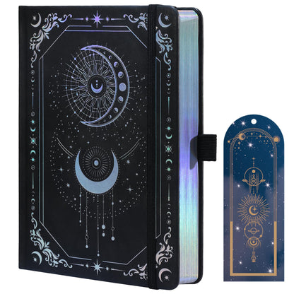 TIEFOSSI Dot Journal, 160gsm 190 Numbered Pages, Diary for Work & Sketching, A5 Hardcover Leather Journal for Writing Women Men