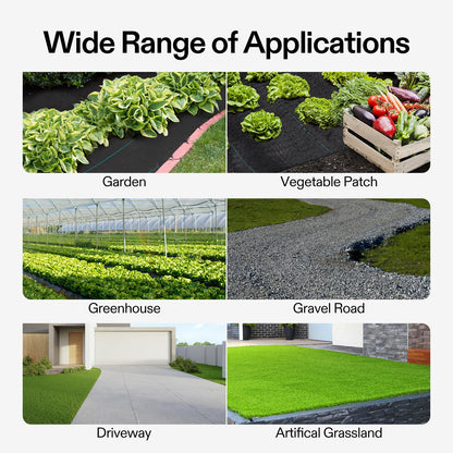 VIVOSUN Premium Weed Barrier Landscape Fabric Heavy Duty, 3ftx100ft 5oz Double-Layered Weed Control Mat with High Permeability, Commercial Ground Cover, Easy Set up & Superior Weed Control