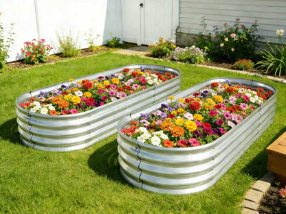 Yararday 6 ft x 2 ft Raised Garden Bed Metal Elevated Planter for Vegetable Flower Herb (2pk)