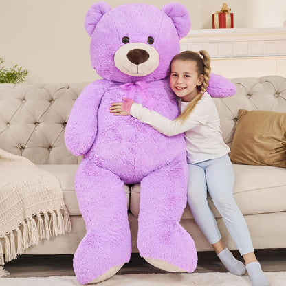 Toys Studio Ultra Soft Teddy Bear 51 inch Giant Stuffed Animal Large Stuffed Bear Plush Toy for Girls Mother's Day Valentines Gifts Christmas Kids Baby Shower, Purple
