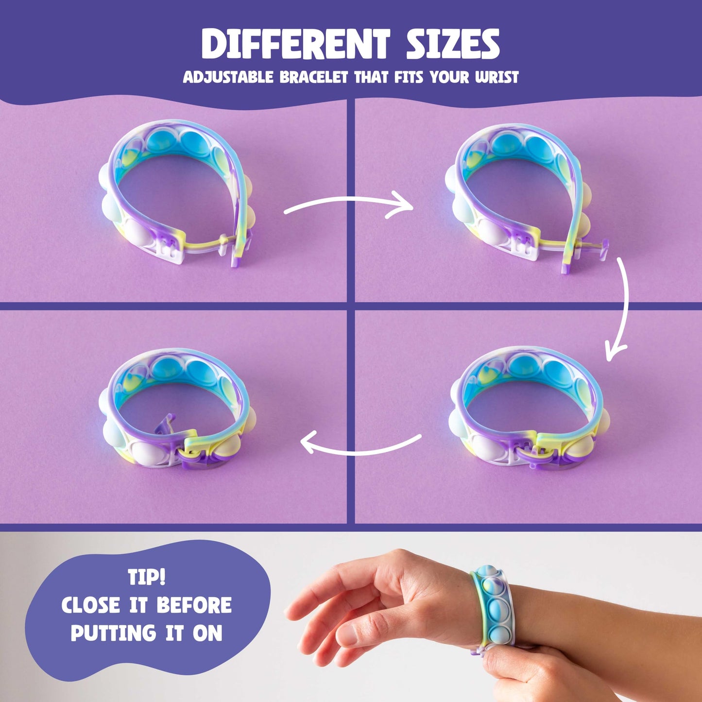 BONNYCO Pop It Bracelets and Keychains Pack 30 Kids Party Favors. Goodie Bags Stuffers for Kids, Fidget Toys Pop Its Bulk. Return Gifts for Birthday Party, Goody Bag Stuffers, Pinata, Classroom Prizes