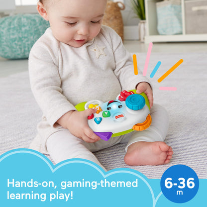 Fisher-Price Baby & Toddler Toy Laugh & Learn Game Controller, Green, Musical Learning Activity for Pretend Play Infants Ages 6+ Months