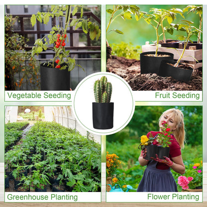 Yiyiring 20 Pcs 1/2 Gallon Aeration Fabric Pot Plant Grow Bag Small Grow Bags for Seed Starting Soil Transplant Home Garden Supply