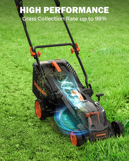 DOVAMAN LD40A 19Inch Brushless Lawn Mower, 40V Powerful Cordless Lawn Mower, Effortless Single-Lever Height Adjustment, 3-Step Foldable Handle & Vertical Storage, 2-in-1 Mulching & Bagging