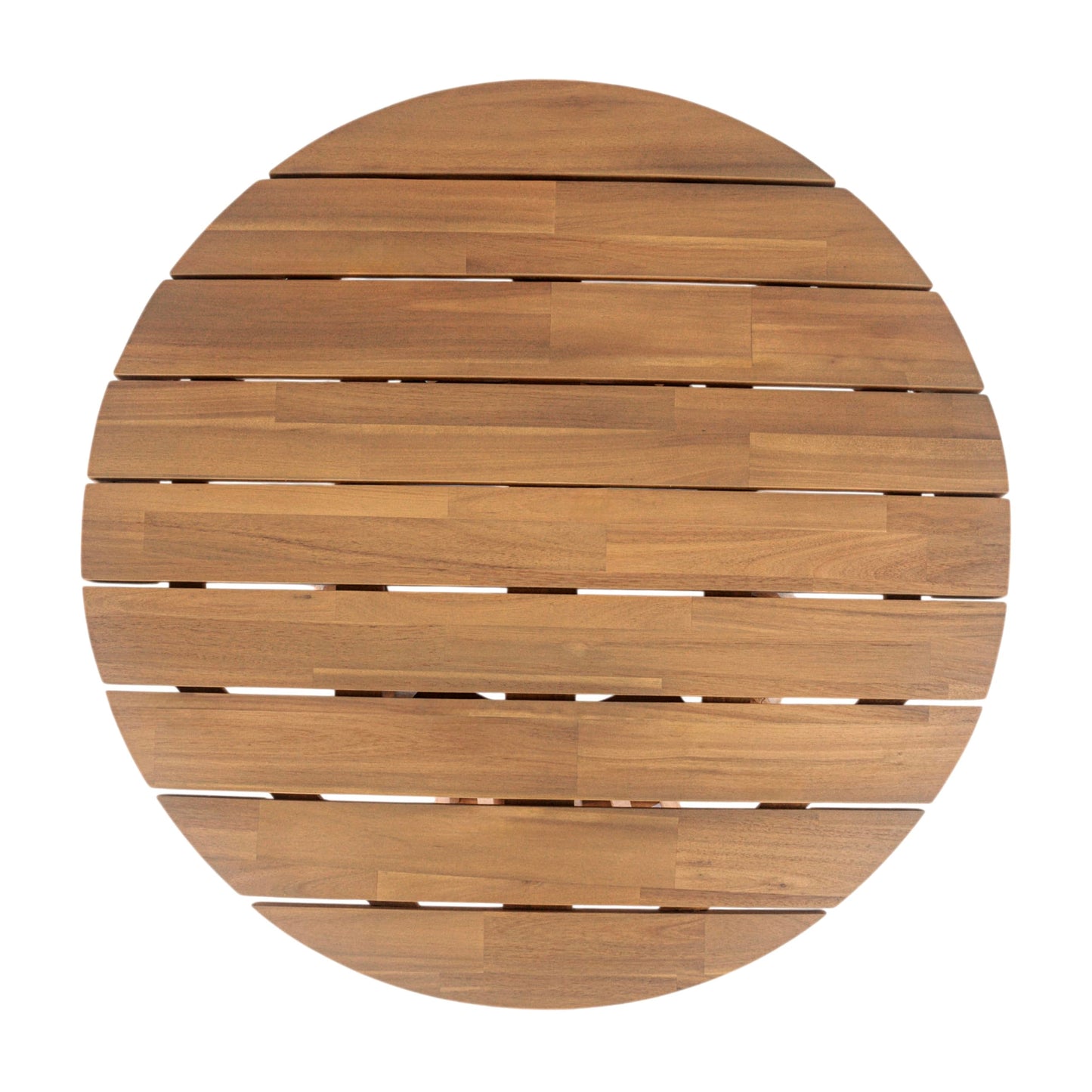 Christopher Knight Home Hakee Acacia Wood Patio Coffee Table, Round Coffee Table with Unique Wooden Base, Stylish Indoor/Outdoor Table, Easy Assembly, 31.5" x 31.5" x 16", Light Teak