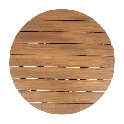 Christopher Knight Home Hakee Acacia Wood Patio Coffee Table, Round Coffee Table with Unique Wooden Base, Stylish Indoor/Outdoor Table, Easy Assembly, 31.5" x 31.5" x 16", Light Teak