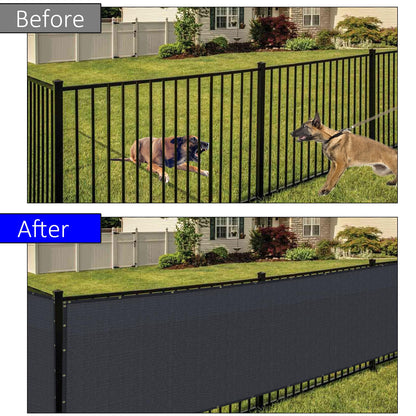 6' x 50' Black Privacy Screen Fence Heavy Duty Fencing Mesh Shade Net Cover for Outdoor Panel Garden Backyard Porch Patio Balcony LSYY