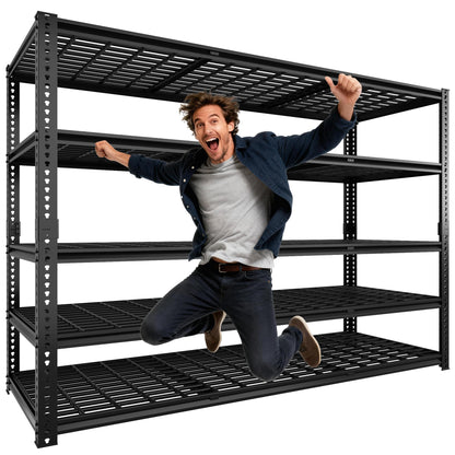 VDEVY 60" W x 24" D x 72" H Garage Shelving Heavy Duty Metal Shelving 3030LBS Storage Shelves Adjustable Metal Shelves for Storage Industrial Garage Shelves for Warehouse Basement