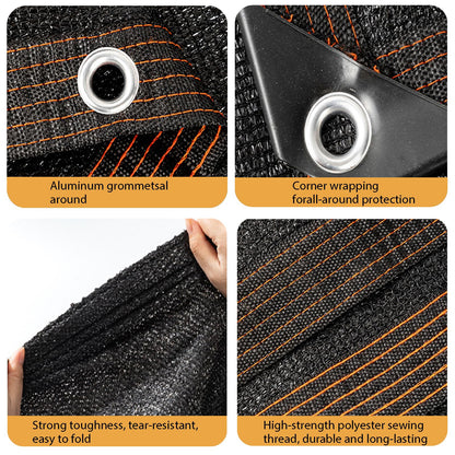 Shade Cloth, 90% Shading Rate Sun Shade sail Durable mesh tarp,Plant Shades for Outdoor Plants Sunshade, Shade Cloth for Garden,Dog Kennel Cover,greenhouses, Patio net (Black, 1.8 * 3.6M/6 * 12FT)
