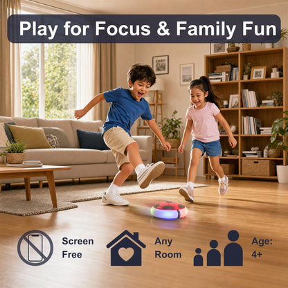 Mirana USB Rechargeable Battery Powered Hover Football Indoor Floating Hoverball Soccer Air Football Pro Original Made in India Fun Toy for Boys and Kids (Red)