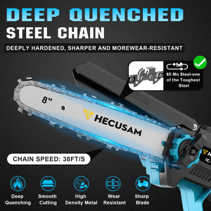 2-in-1 Cordless 8 Inch Pole Saw for Tree Trimming, 4.2M Extended Reach Electric Pole Saw with 180° Adjustable Head, Brushless Motor, 2×4.0Ah High-Capacity Batteries & Extra Chain