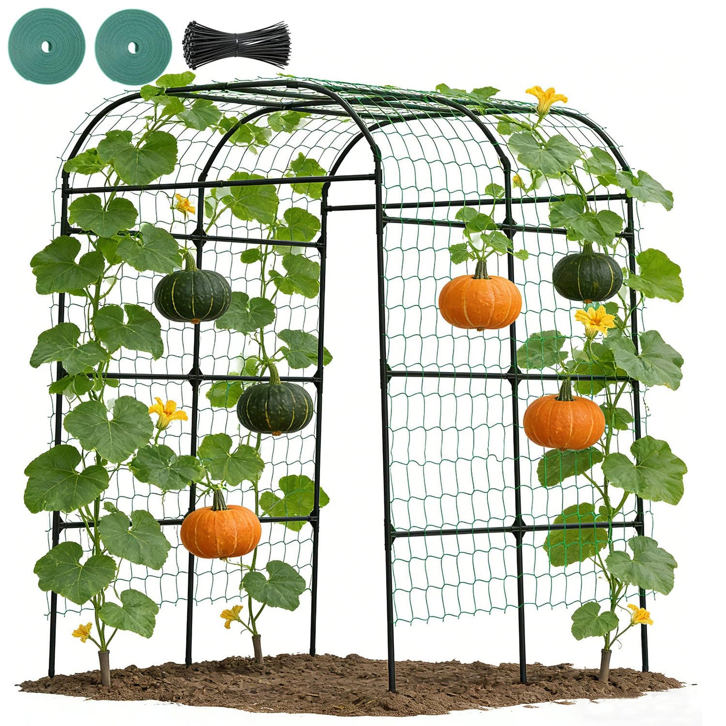Suteck 7.5FT Tall Garden Arch Trellis – Metal Garden Arch for Climbing Plants, Easy Assembly Outdoor Trellis for Vines & Flowers, Home Gardeners