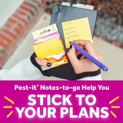 Post-it Super Sticky Notes-to-go Pop-Up Notes, 3 in. x 3 in., 6 Dispensers with 540 Total Pastel Sticky Notes in Pink Salt Color, Great for School, Office, Classroom, or Home