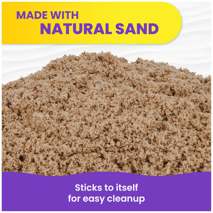 Kinetic Sand, 3.25lbs Beach Play Sand, Amazon Exclusive, Moldable Sensory Toys for Kids, Resealable Bag (Packaging May Vary), for Ages 3 and up
