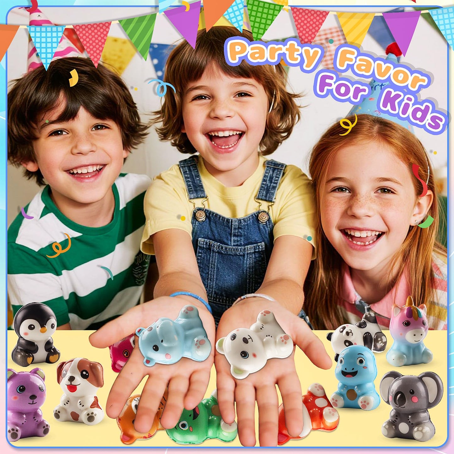 KissFuture 24 PCS Animal Slow Rising Squishy Toys, Squeeze Toys, Party Favors for Kids, Goodie Bags Stuffers, Birthday Gifts for Boy & Girls, Classroom Prizes