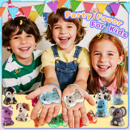KissFuture 24 PCS Animal Slow Rising Squishy Toys, Squeeze Toys, Party Favors for Kids, Goodie Bags Stuffers, Birthday Gifts for Boy & Girls, Classroom Prizes