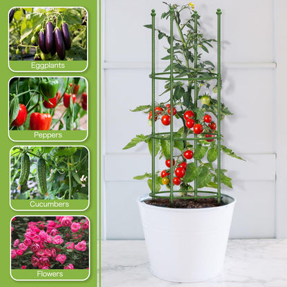 joyhalo 3 Pack Tomato Cages for Garden, 59 Inch Tomato Cage Heavy Duty, Height Adjustable Tomatoes Trellis for Climbing Plants Vegetables Flowers Cucumber Peony