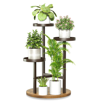 NQW 3 Tiered Tall Plant Stand for Indoor, Metal Plant Shelf Tiered Flower Pot Stands, Corner Plant Table for Patio Garden Balcony Living Room Bedroom