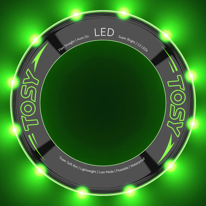 TOSY Bundle of 3-2X Green + Blue - Flying Ring 12 LEDs Super Bright