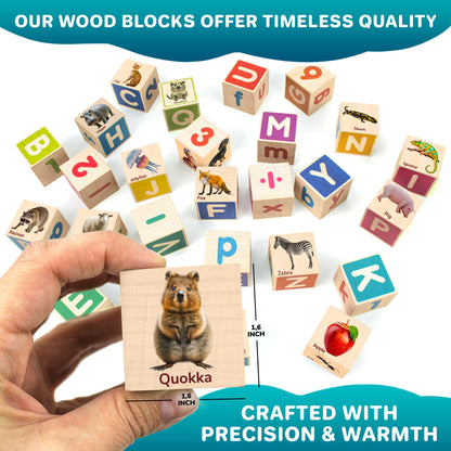 QUOKKA Set of 2 Wooden Blocks for Toddlers
