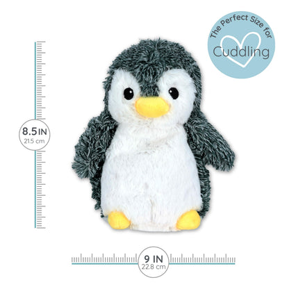 Peppy Penguin - Microwavable & Weighted Plush Stuffed Animal - Heated Plushie for Warmth - Cute, Soft, Cozy Toy for Adults & Children (Boys, Girls, & Toddlers) by Warm Pals