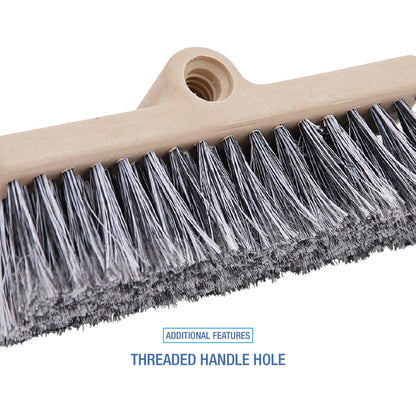 Boardwalk BWK8420 Dual-Surface Vehicle Brush, 10" Long, Brown