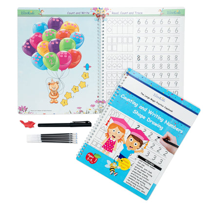 Magic Grooved Writing Practice for Kids, Trace Books for Kids Ages 3-5, 6-8, Handwriting Practice for kids 5-7, Teacher-Designed Reusable Magic Practice Copybook for Kids ages 3-8 (8.7×6.9in)