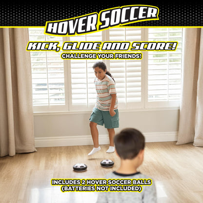 Hover Soccer 2 Pack from The Makers of Stomp Rocket – LED Lights and Padded Bumpers Indoor Air Soccer Toy for Boys Girls Ages 3 4 5 6 7 8 + Fun Games