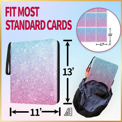 1080 Pockets Card Binder 9 Pocket, Trading Card Binder with 60 Page Removable Sleeves, Zipper Card Book Album Holder[PROTECTIVE][PLEASANT TOUCH SURFACE]
