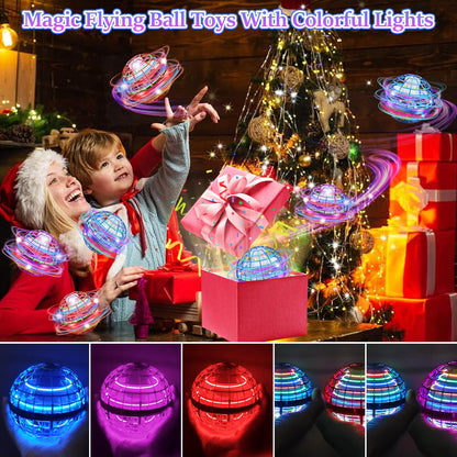 Junywell Flying Orb Ball Toy, Hover Hand Mini Drone Cosmic Globe, Fly Spinners for Kids Adults Indoor Outdoor Toys, Cool LED Lights Toys for 6 7 8 9 10+ Years Old Boys Girls Gift