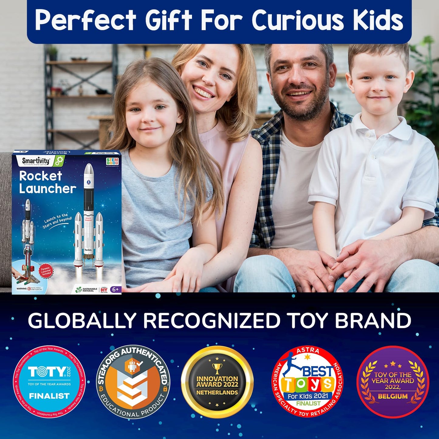 Smartivity Rocket Launcher STEM Kit for Ages 6-12 Years | Build Your Own Rocket with Launcher | Birthday Gift for Smart Kids | DIY Science Toy for Boys & Girls 6,7,8,9,10,11,12 Years Old