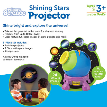 Learning Resources Shining Stars Projector - Space and Planets Exploration for Kids, Astronomy Toys, Toddlers Stargazing Toy, Glow in the Dark Stars, Galaxy and Astronaut Night Lights Observation