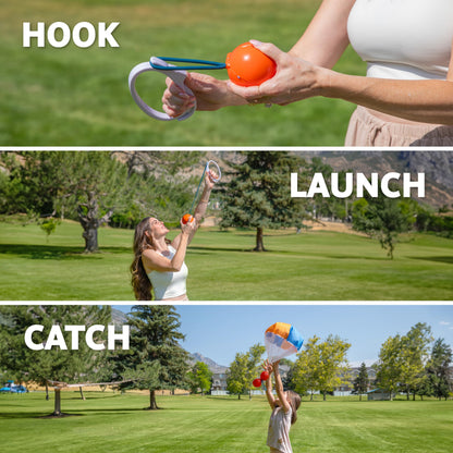 Djubi Parashoot, Best Gifts for Kids and 8 & Up - Slingshot Flying Parachute Outdoor Beach, Lawn, & Tailgating Family Game - Toys Gifts for 8 9 10 11 12 13 Year Old