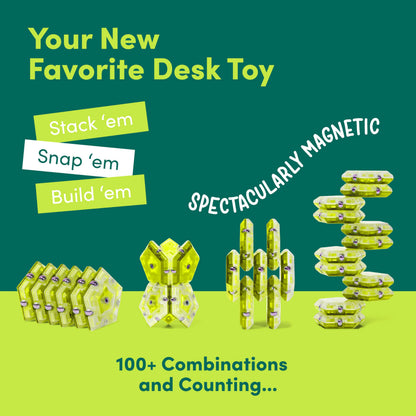 Speks Geode Magnetic Fidget Toy | Sensory Desk Toy for Adults & Teens 14+ | Stress Relief Gift | Sphere, Peridot