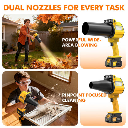 OGERY Brushless Leaf Blower Cordless with Lights, Powerful Electric Leaf Blowers with 2 x 3.0Ah Batteries & Fast Charging, 700CFM 900G Wind Pressure Handheld Blower for Lawn Care Yard Garden, Yellow
