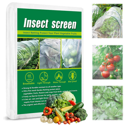 10 X 33 FT Garden Mesh Netting Pest Barrier for Raised Beds, Fruit Tree Netting for Cicadas, Bird Insect Nettings for Gardening, Blueberry Bush Strawberry Nettings Cover for Garden Protection